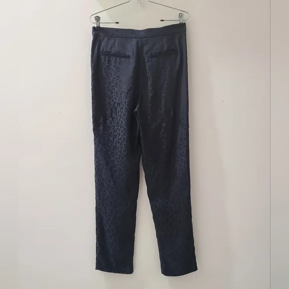 Thakoon Addition Black Leopard Print Slim Fit Tapered Trousers Sz 2 - Picture 6 of 14